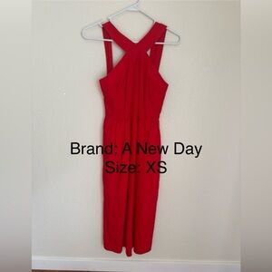 A New Day Women's Vibrant Red Midi Dress